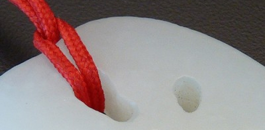 White Jade Lotus Root Pendant, Detail View